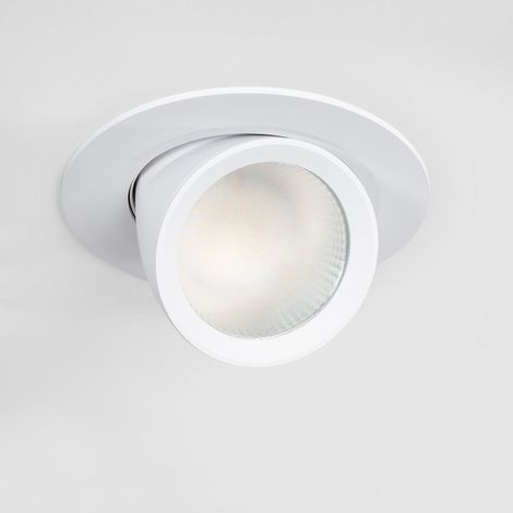 Faretto Downlight LED 38W Orientabile Circolare Chip OSRAM 120lm/W LIFUD Foro Ø 170mm No Flicker 4000K Bianco Naturale