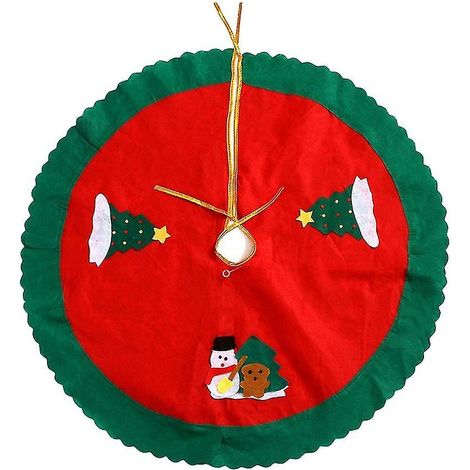 Tapis de sol rond de 90 cm pour sapin de Noël, décoration de Noël (1/5)