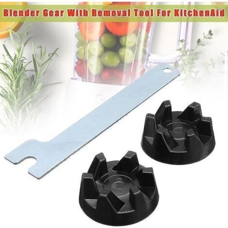 2 Pcs Blender Rubber Coupler Gear avec outil de retrait pour Kitchenaid 9704230 (1/4)