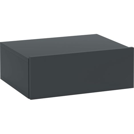 Table de chevet murale moderne avec tiroir, en bois, 40 x 30 x 15 cm, noire