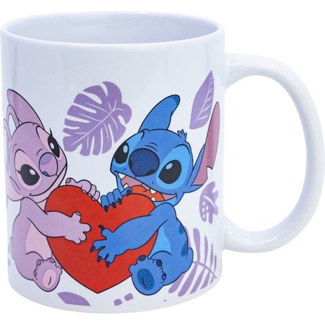 Mug en céramique Disney Stitch, présenté dans un coffret cadeau, collection Stitch & Angel, 325 ml