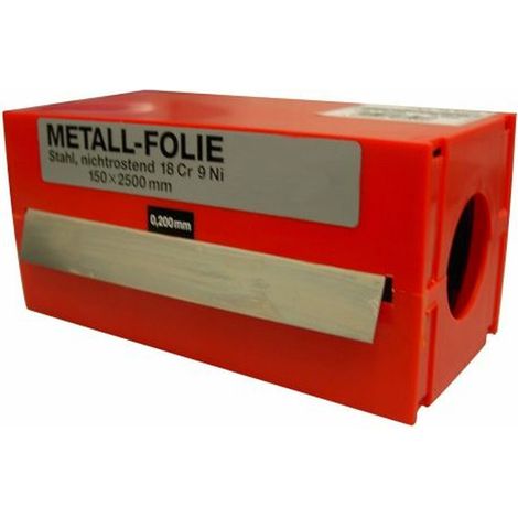 Rouleau di nastro in acciaio inox 2,5 m x 150 mm (1/2)