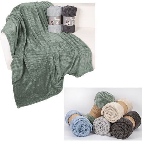 Fleecedecke Jacquard Flanell 150 x 200 cm 5-fach sortiert Decke