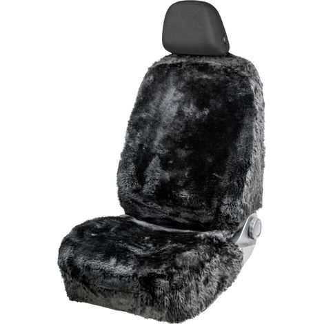 Autositzbezug Mona Lammfell & Webpelz, 12-14 mm schwarz - ZippIt 110 & 115 (1/5)