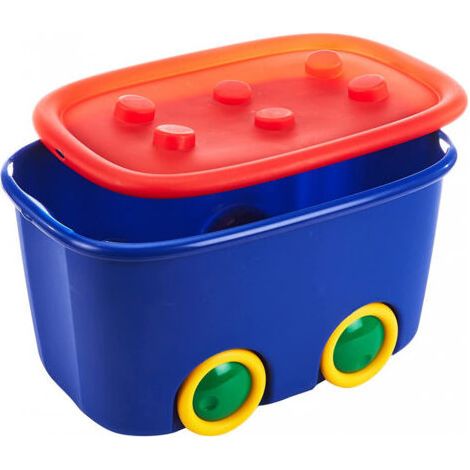 Kis Spielzeugkiste Funny Box Mehrfarbig 58x38,5x32 Cm 46 L Mit Rollen Und Deckel
