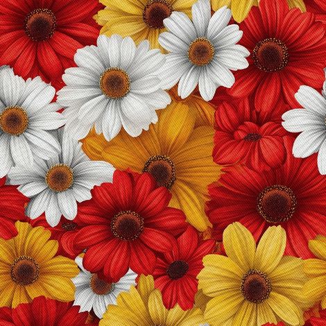 Outdoor dekostoffe oxford - Motiv Bunte Blumen DX18067 (1/5)