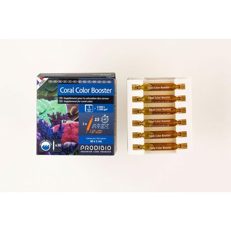 Prodibio Coral Color Booster Additiv für Aquarium Gold 30 Ampullen