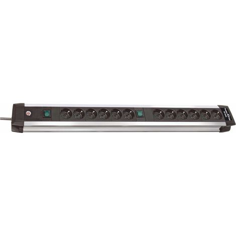 Steckdosenleiste Premium Alu Line 16 A 230 V Steckd.12 3m H05VV-F 3x1,5 mm²