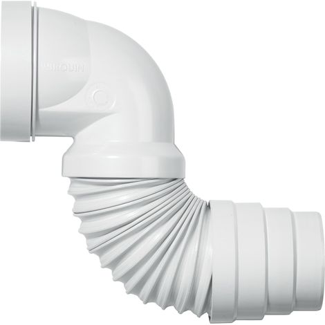 Wirquin 70718813 - Tubo per WC angolare estensibile da incollare, bianco (1/5)