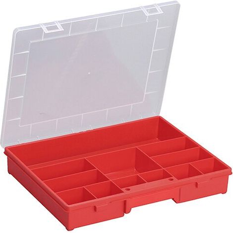 Allit Sortimentskasten EuroPlus Basic 37/12 rot/transparent Aufbewahrung (1/2)