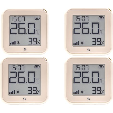 Capteur de température et d'humidité SHELLY WiFi Plus H&T Gen. 3, BT, Ivoire, 4 pièces