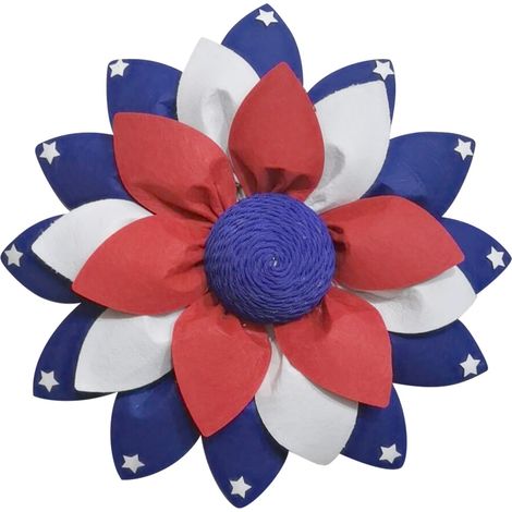 Guirlande Patriote - Guirlande Extérieure Porte d'Entrée - Diamètre 30 cm - Pour 4 Juillet Fête Nationale - 1 Pièce (1/5)