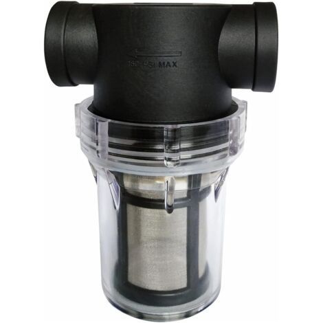3/4" Pipeline Filter for Water Pump with 100 Mesh Stainless Steel Strainer, Inline Strainer, Water Pump Filter for Garden Watering (1/4)