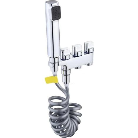 Pulvérisateur de Bidet pour Toilettes Kit de Tuyaux de Pulvérisation de Bidet Multifonctionnel Facile à Installer B D'Eau Réglable (1/5)