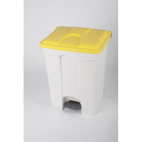 JVD - Container 70L blanc couvercle jaune - Matériel professionnel