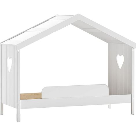 MILADY - Lit Cabane Ouvert 90x200cm avec Barrière de Lit (1/4)