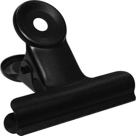 Clip tipo bulldog negro / clip para papel / clip decorativo / accesorios para el hogar 75 mm por 8 unidades (1/2)