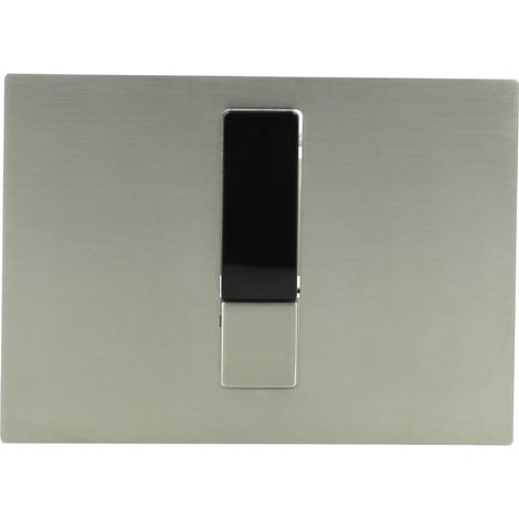 Plaque de déclenchement électronique INFRAROUGE Inox sans contact + kit d'alimentation - Nicoll (1/3)