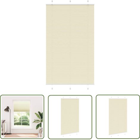 vidaXL Plissee Creme 120x200 cm Stoffbreite 119,4 cm Polyester (1/5)