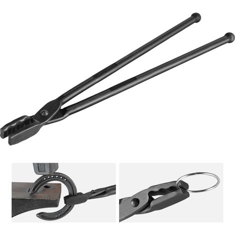 VEVOR Pinzas de Herrero de Acero al Carbono Pinzas de Forja Duraderas con Mandíbula de Lobo 46 cm Mango Largo Buen Agarre Operación Segura Equipo de Herrería para Taller de Artesanía de Herrería