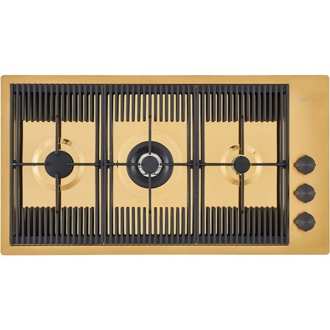 Foster 7680 009. Colore del prodotto: Oro, Posizionamento dell'apparecchio: Da incasso, Dimensione della larghezza del piano cottura: 87 cm. Tipo di controllo: Manopola, Posizione di cont... - 7680009