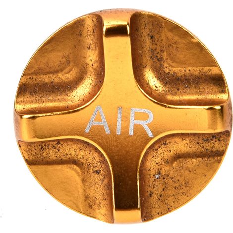 Capuchon de Valve Étanche pour Fourche de Suspension Vélo en Alliage d'Aluminium - Accessoire Jaune (1/5)