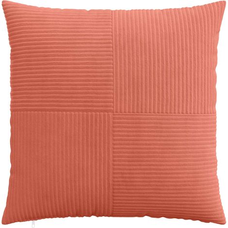vidaXL Funda de almohada 2 pcs ALMELO Rojo Naranja 65 x 65 cm pana (1/2)