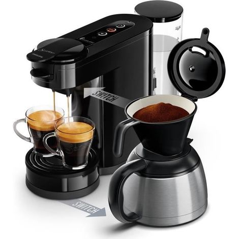 Philips SENSEO SWITCH HD6592 65 schwarze Kaffeemaschine