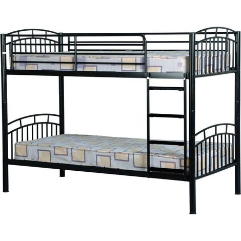 Ventura 3 Feet Bunk Bed - L101 x W201 x H154 cm - Black (1/5)