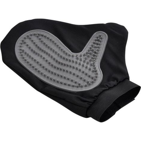 Gants de toilettage pour chiens et chats (une seule face) 24 cm noirs (1/5)