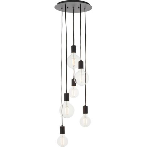 Endon Studio Ciondolo a grappolo industriale moderno nero opaco (1/5)