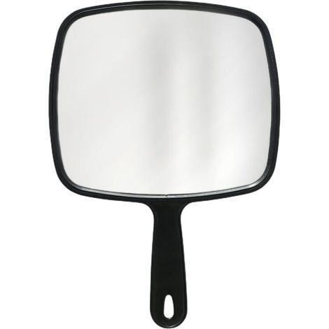 Bardusch-Grand miroir à main avec poignée confortable, portable, pour coiffeur, dentiste, coupe de cheveux ou maquillage (1/5)