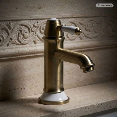 PaulGurkes Nostalgie Wasserhahn Einhandmischer Bronze Retro Waschtischbatterie (1/5)