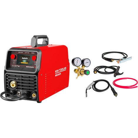 Poste à souder MIG synergique 200 A - Pulse & Double Pulse - Multiprocédés - MIG/MAG, MMA et TIG Lift MW Tools MIG206PS (1/2)
