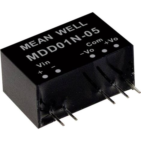 Module convertisseur CC/CC Mean Well MDD01M-05 Nbr. de sorties: 2 x 100 mA 1 W 1 pc(s) Q128512 (1/2)