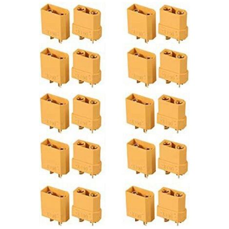 10 Paar XT90/XT90H-Akkustecker, Bananenstecker-Set für LiPo-Akkus (1/4)