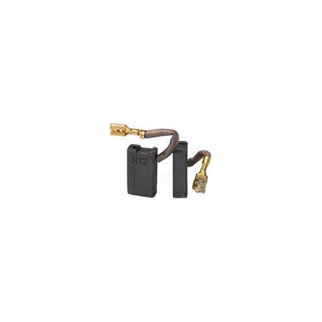 Set aus 2 anpassbaren Kohlen für De Walt. Abmessungen: 6,3 x 12,5 x 21,5 mm.
