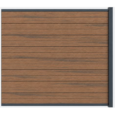 Kit completo extensión valla composite coextruido 1,50x1,80m (4 colores) - Ámbar, 180cm alto, 150cm largo (1/5)