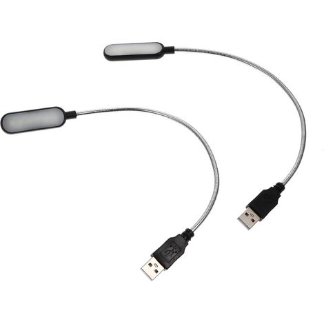 2pièces Lampe USB Portable pour Ordinateur Portable Mini Lampe de Lecture et Veilleuse Compacte à Lumière Blanche Facile à Transporter et Rangeable (1/5)