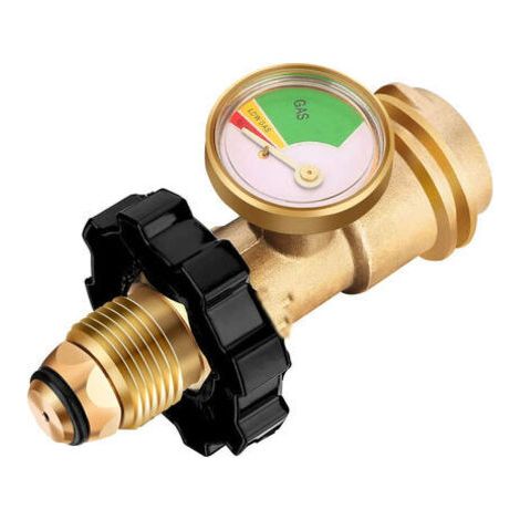QORVA-Contrôleur de niveau de gaz Propane, adaptateur de réservoir de gaz extérieur, accessoires de vanne de gaz avec manomètre