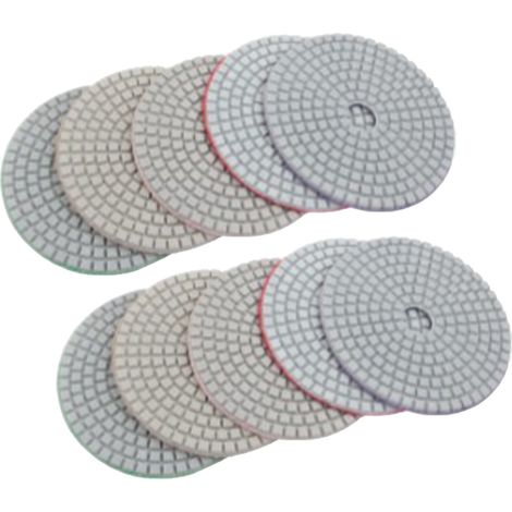 Lot de 11 disques de ponçage à eau, disques de ponçage diamantés doux, disques de polissage pour pierre, disques de ponçage en céramique (1/4)
