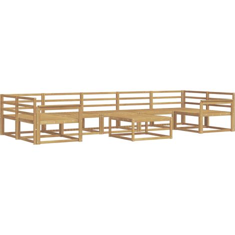 Outdoor Sofa Set 8 pcs White vidaXL