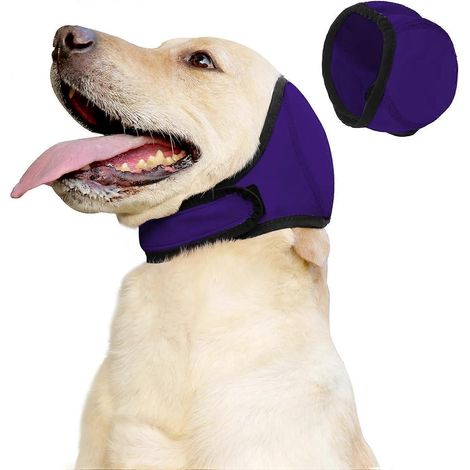 Filiyano-Cache-oreilles antibruit pour chiens, anti-vibrations, confortables et apaisants, réglables pour le tonnerre, les feux d'artifice et la (1/5)
