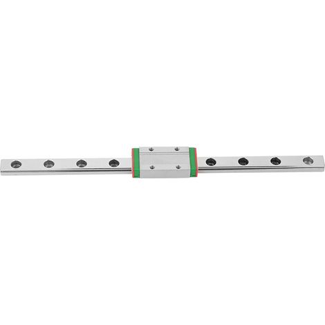 Rail de guidage linéaire miniature LML9H 200 mm, bloc coulissant de 9 mm de largeur