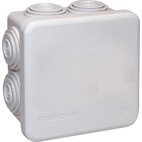 Quadratische, verschließbare, wasserdichte Verteilerdose - 7 Anschlüsse - IP55 - SUM'OHM 80x80x45 (1/2)