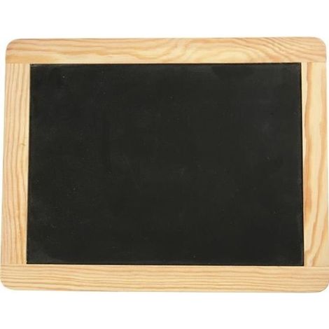 Tableau noir - Creative - 24 x 19 cm - Bois blanc/noir - Pour enfants - Décoration murale