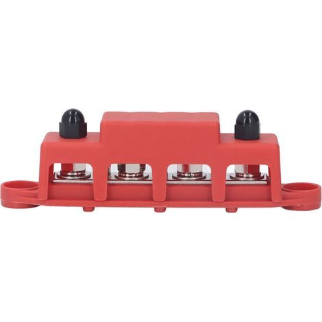 M8 4-Loch-Stromschiene, Hochleistungsmodul, Stromverteilerblock, Stromschienenkasten für Yachten/Wohnmobile, 48 V DC, 250 A, rot (1/5)