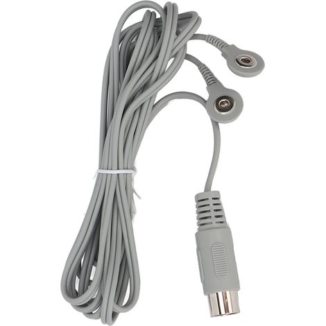 Câble d'électrodes avec 2 connecteurs à pression, 5 broches, pour appareil de massage portable de physiothérapie, longueur 2,5 m (8,2 pi). (1/5)