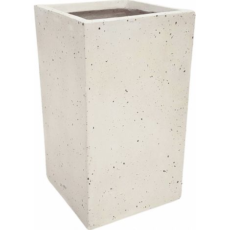 Pot terrazzo effet naturel extérieur décoration élégante - Terrazzo naturel moucheté beige (1/3)