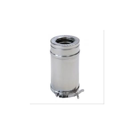 Conduit isolé double paroi inox Duoten + bride L=0,36 à 0,53m